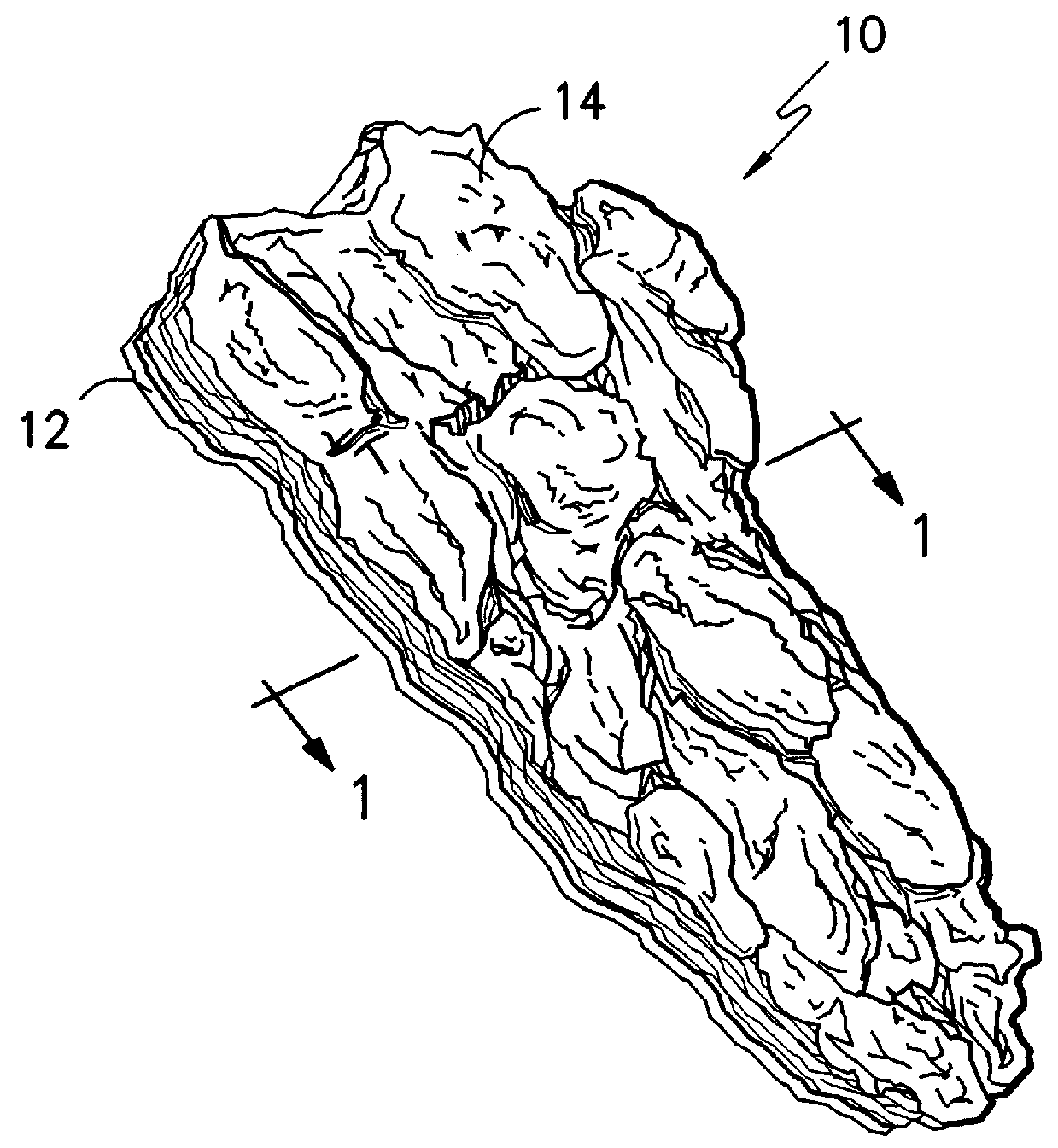 Method for making foam rubber tree bark-configured articles having manmade textiles backings