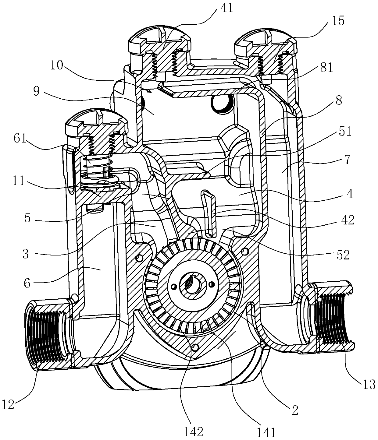 Pump body of vortex type self-priming electric pump and pumping method thereof