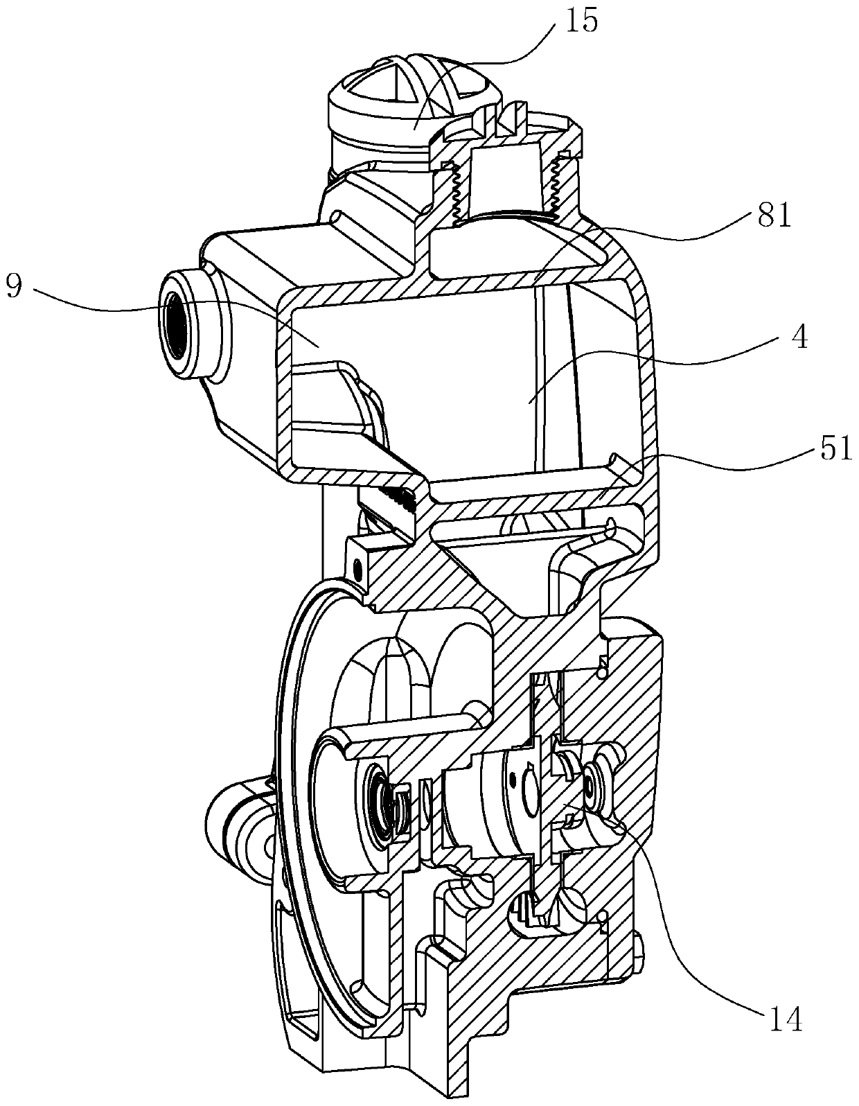 Pump body of vortex type self-priming electric pump and pumping method thereof