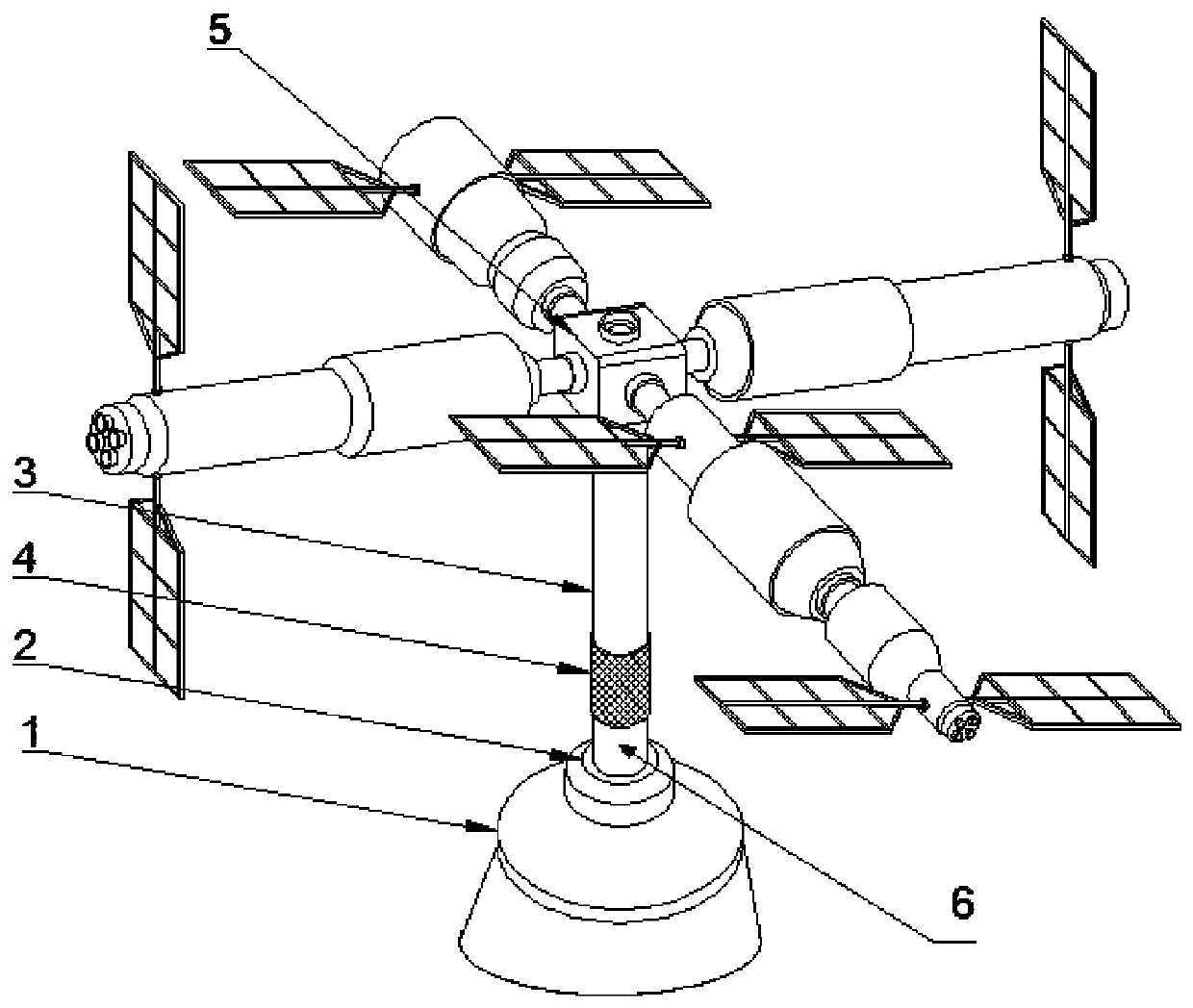 Mini-type weightless space station for spaceflight science popularization