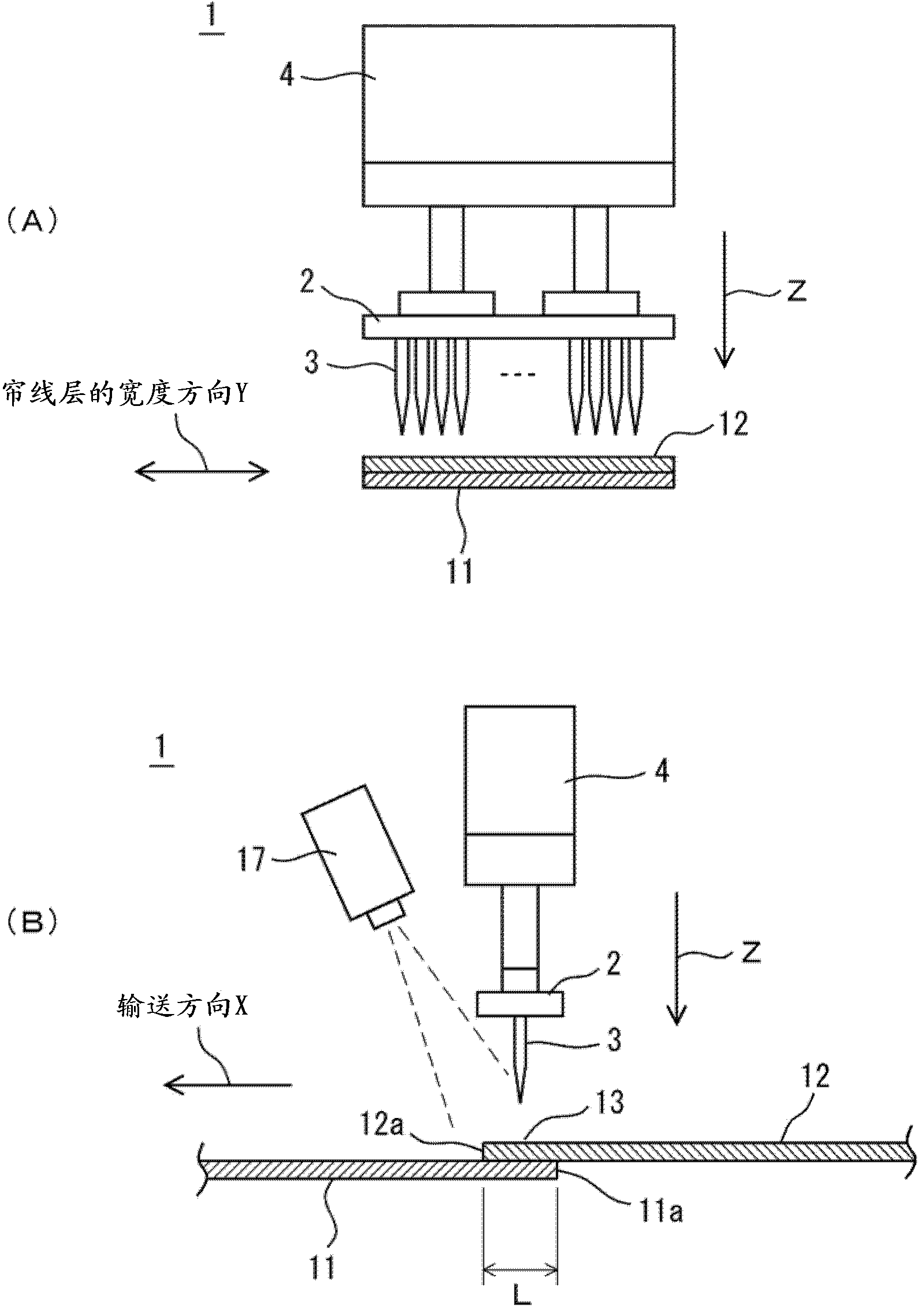 Tyre cord layer jointing device and jointing method