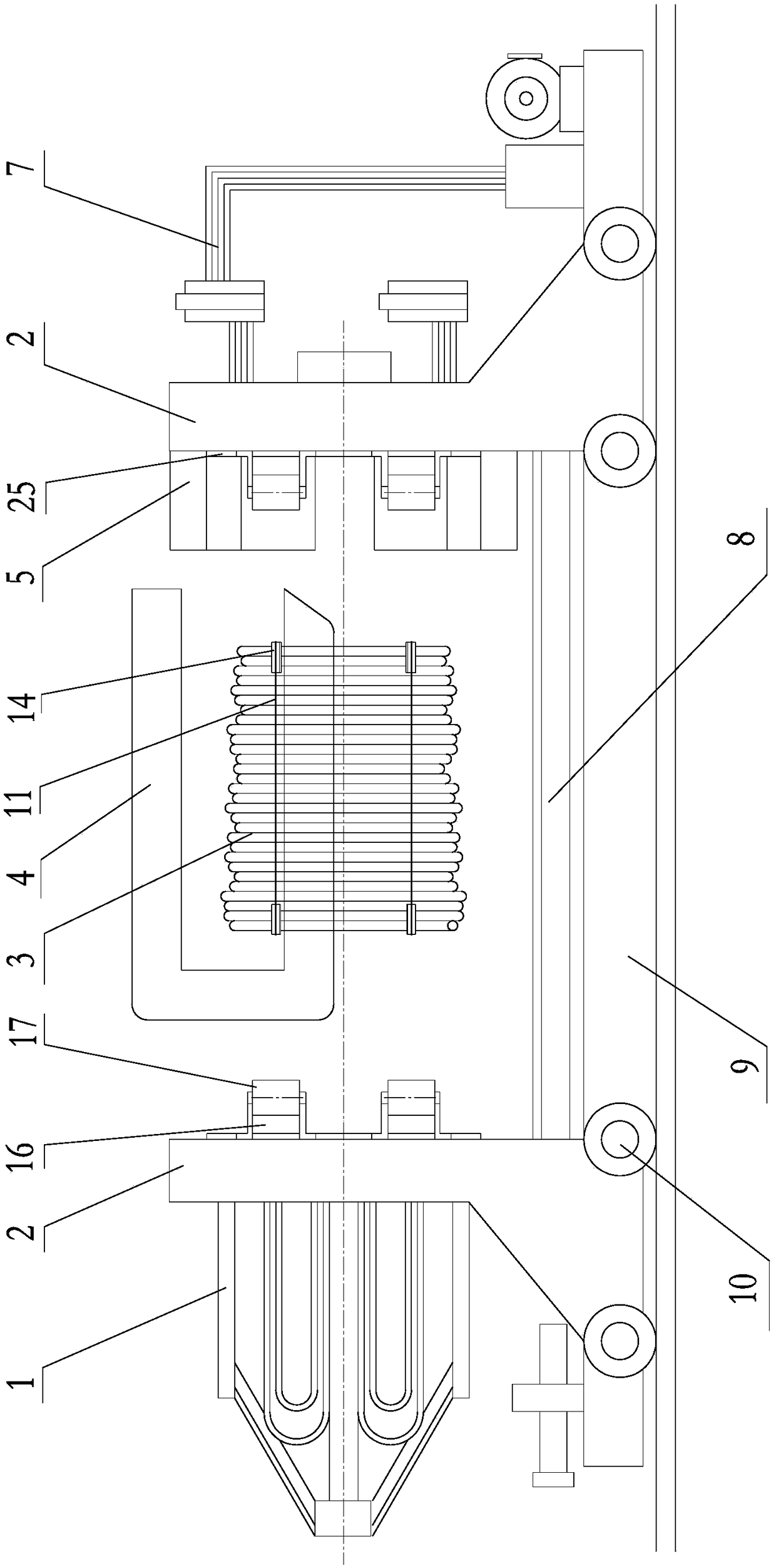 Gasket containing mechanism of high-speed wire rod packaging machine