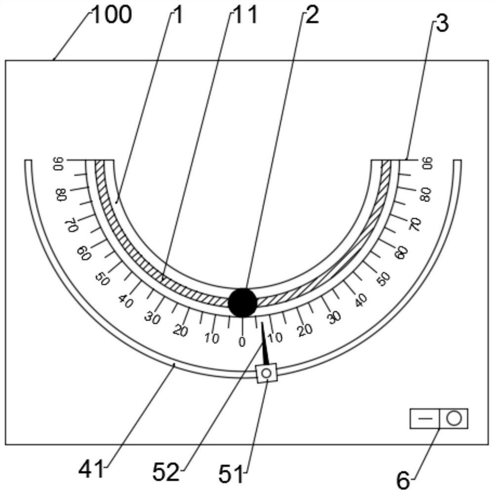 Operating bed angle measuring instrument