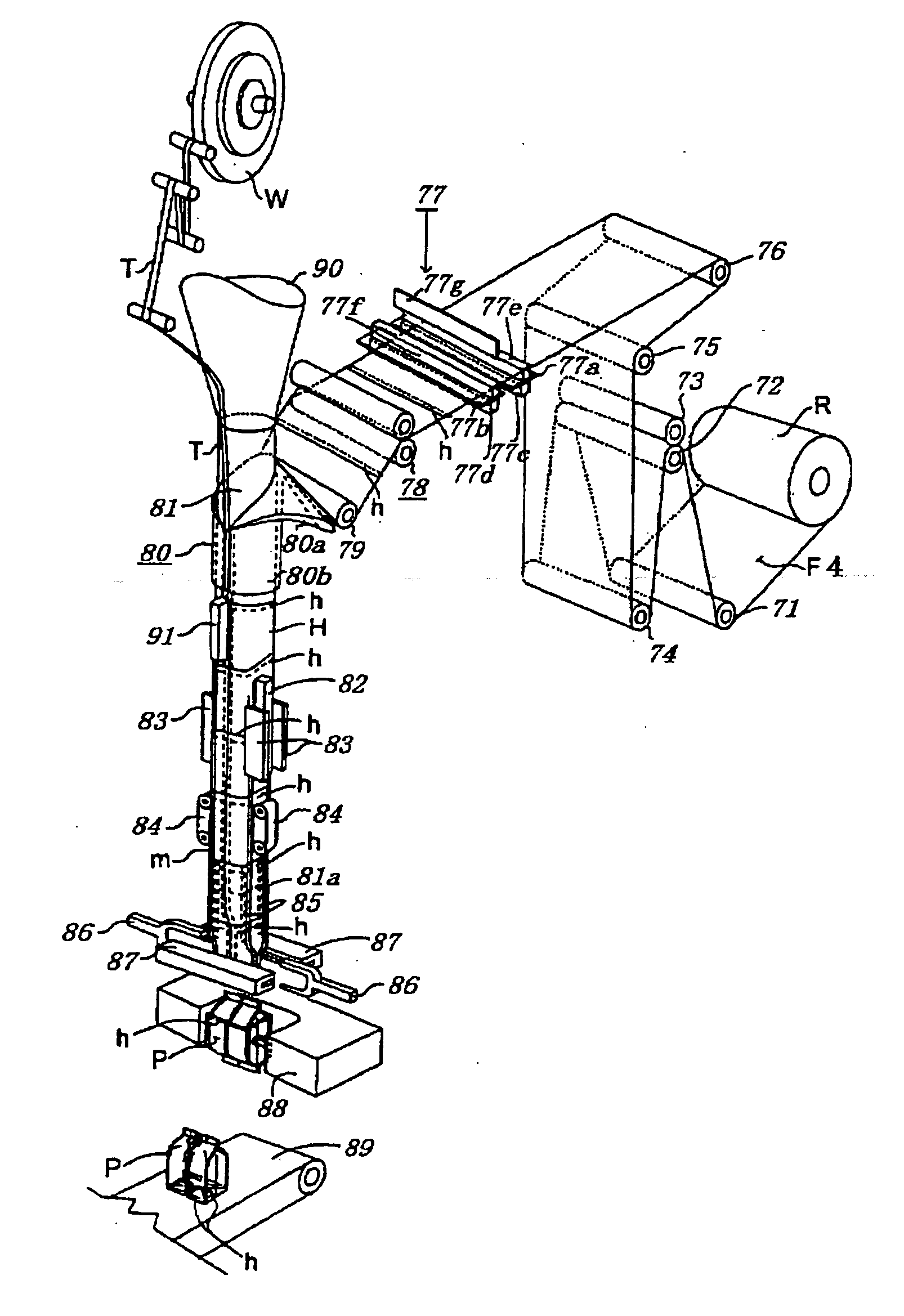 Self-standing packaging bag, packaging body, web roll, and manufacturing method therefor