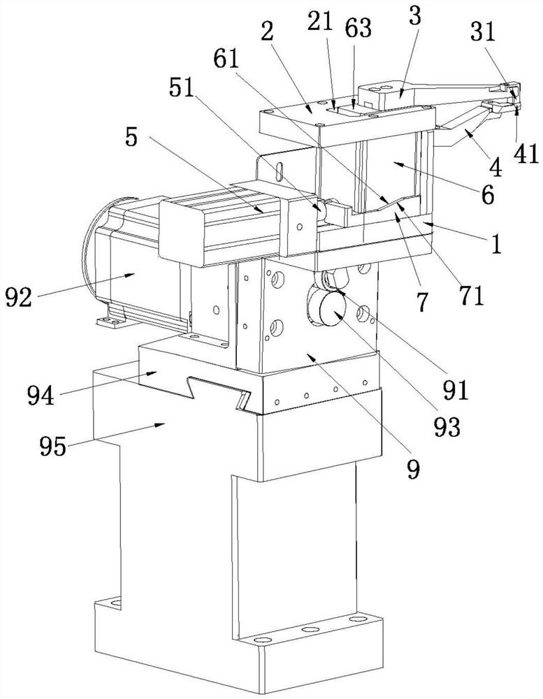 Material bar pressing and holding mechanism