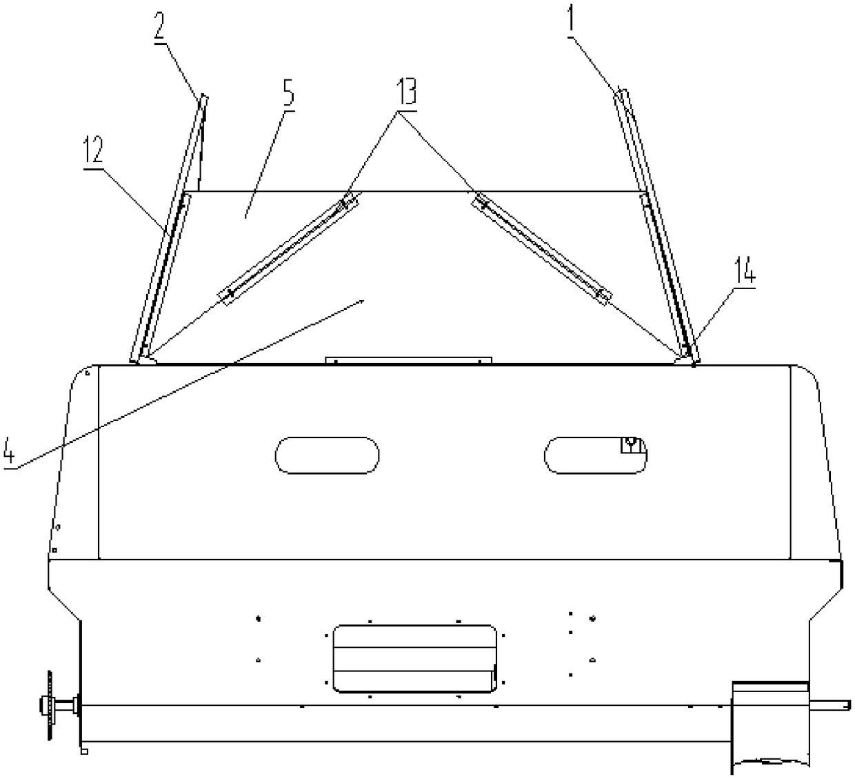 A kind of openable grain tank