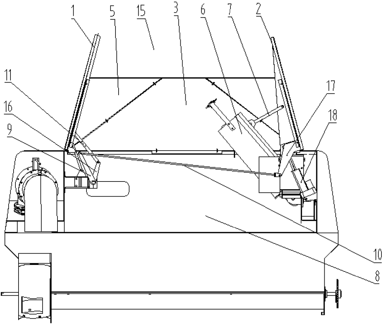 A kind of openable grain tank