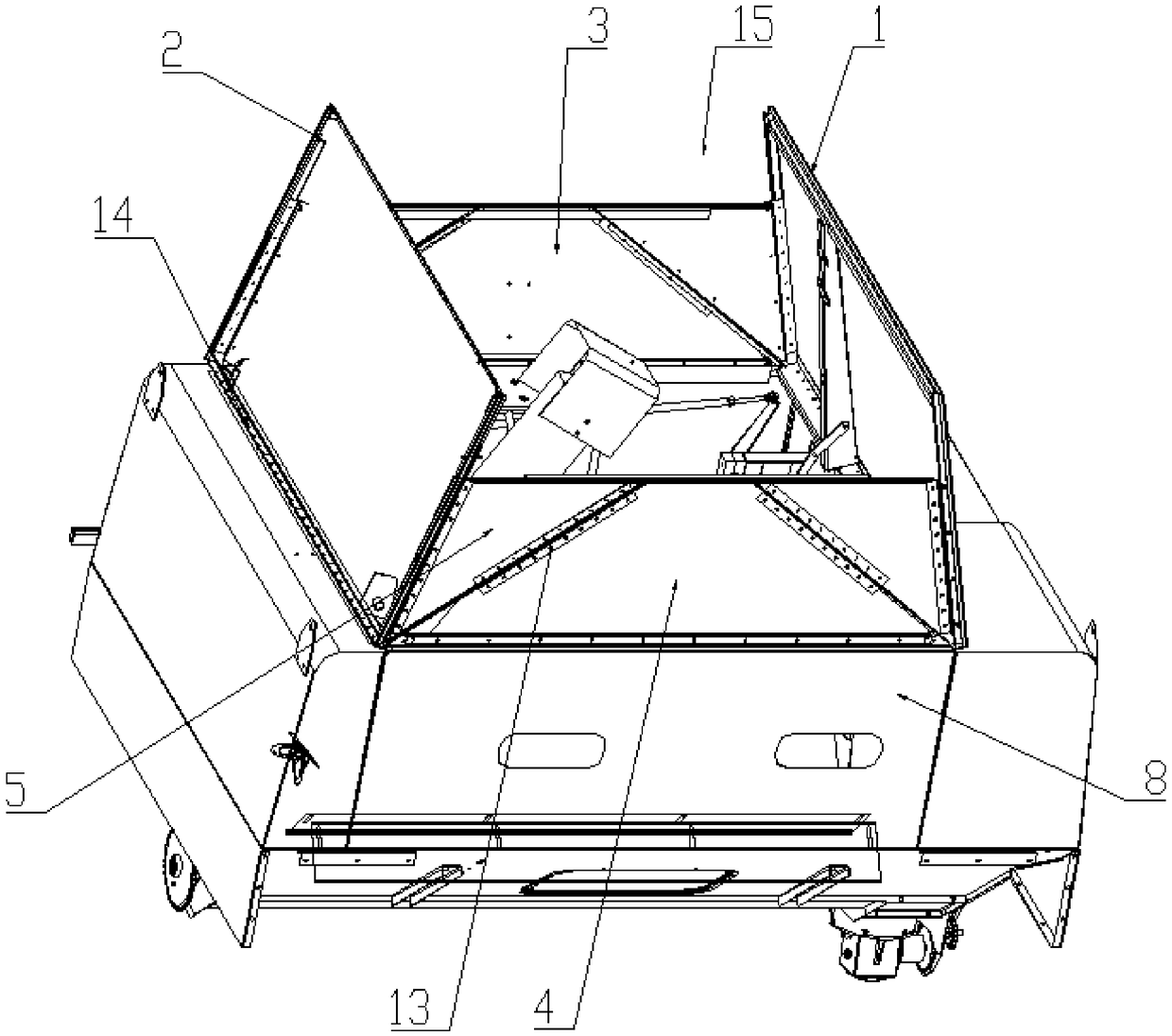 A kind of openable grain tank