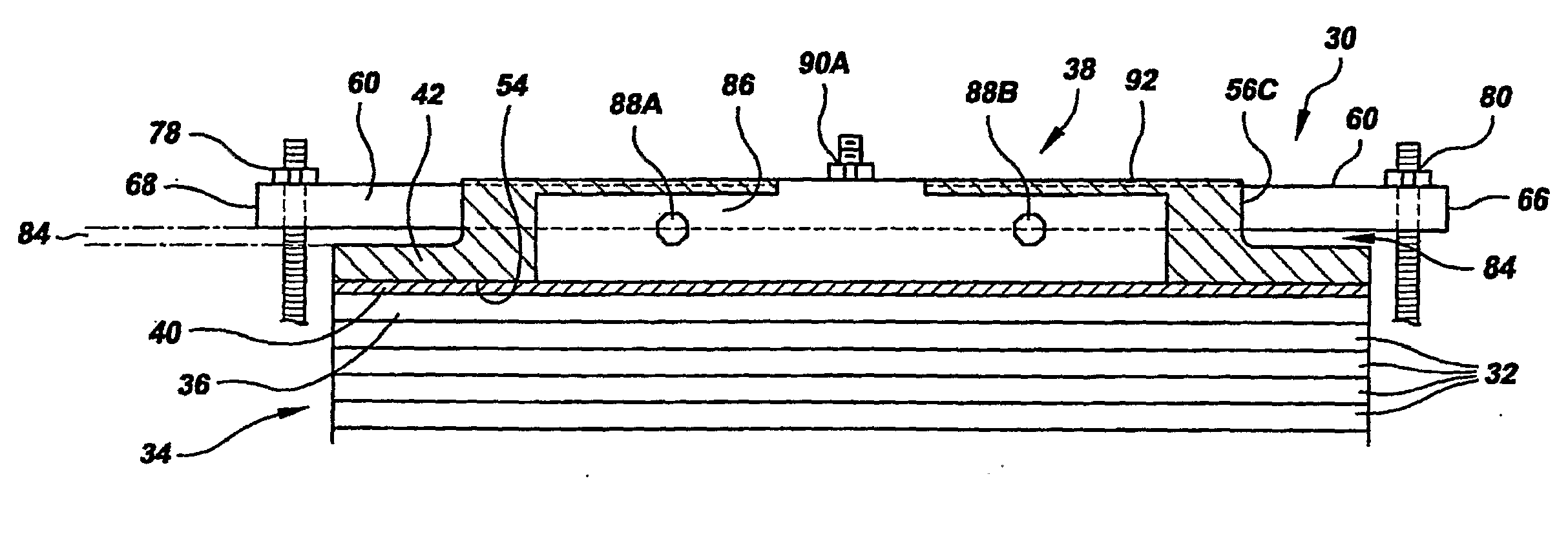 Fuel cell stack having an integrated end plate assembly