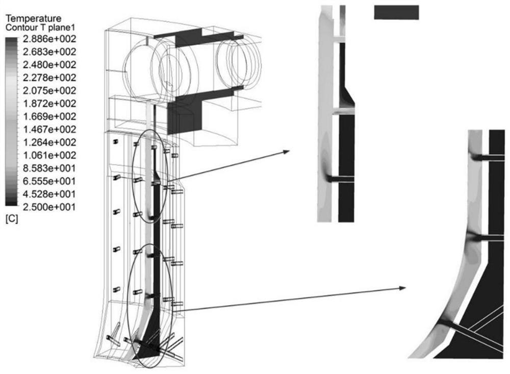 Channel steel bracket with spoiler structure for fixing the outer insulation layer of the reactor