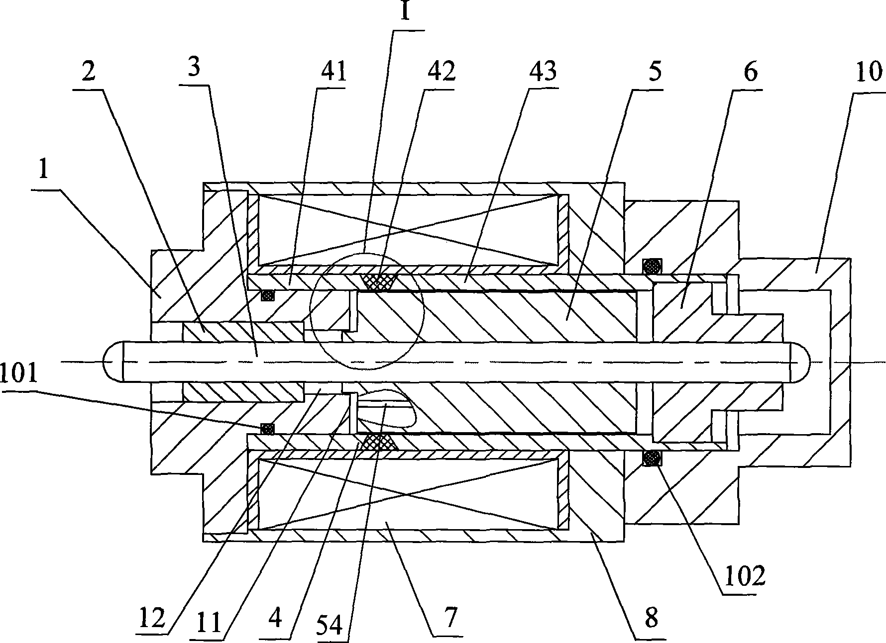 Low power consumption and high pressure resistant proportionality electromagnet