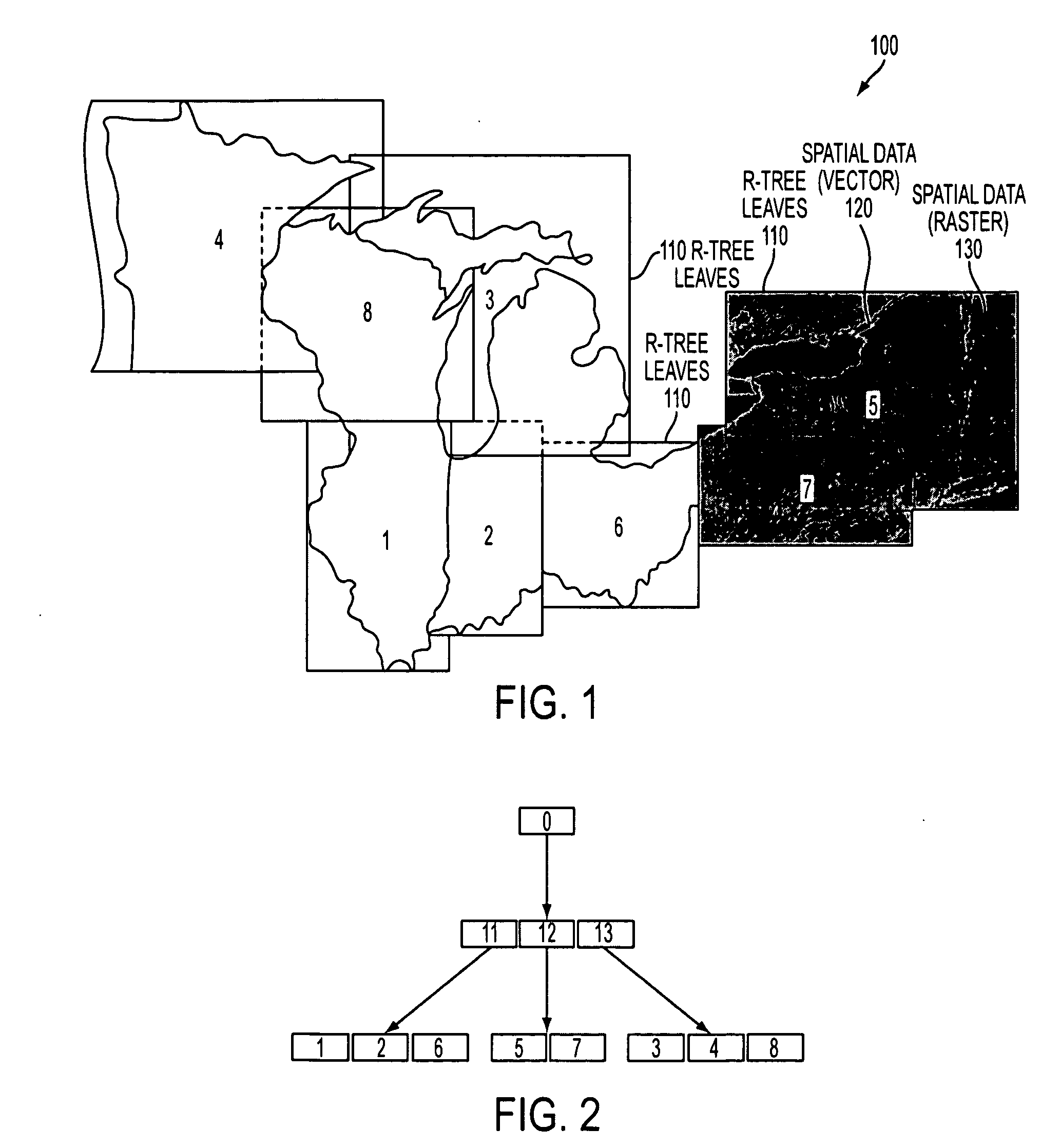 Method and apparatus for indexing, storing and retrieving raster (GRID) data in a combined raster vector system