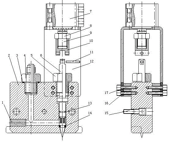 Simple and reliable water injection device for water-assisted injection molding