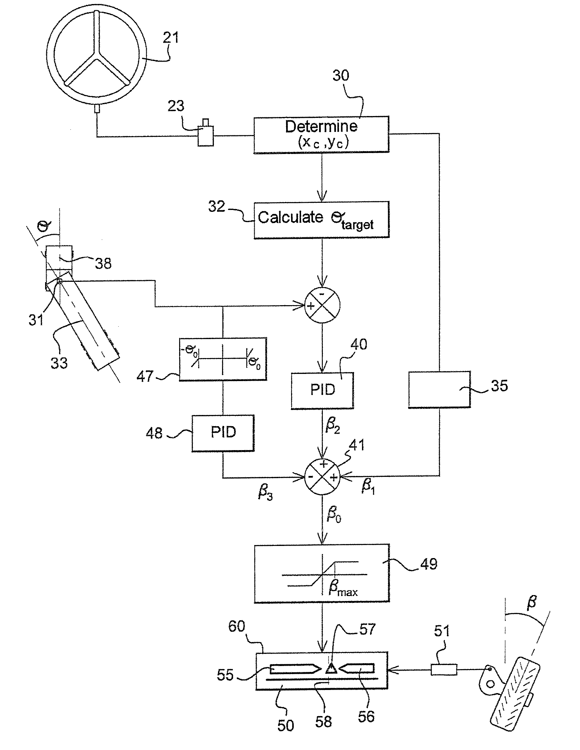 Drive assisting method for reversal path with drawn vehicle