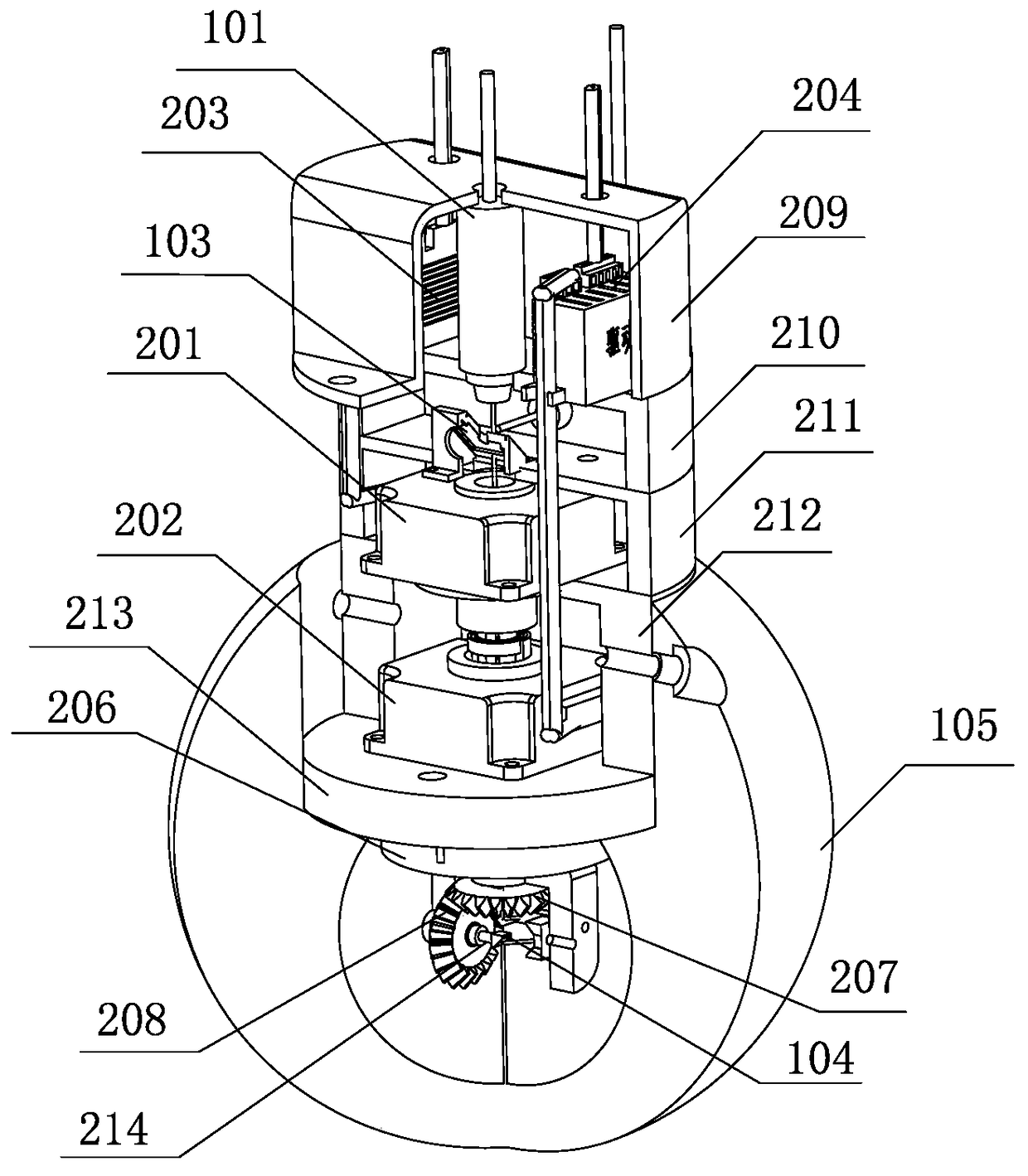 360-degree full-angle wide-area scanning head