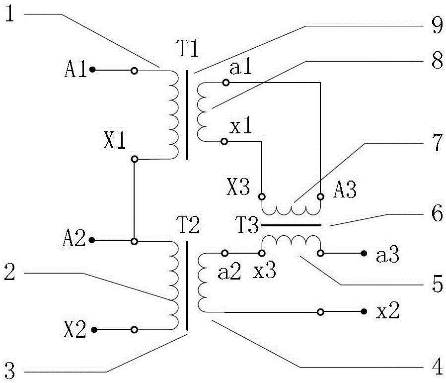Circuit and method for measuring voltage coefficient of voltage transformer