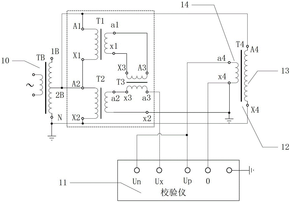 Circuit and method for measuring voltage coefficient of voltage transformer