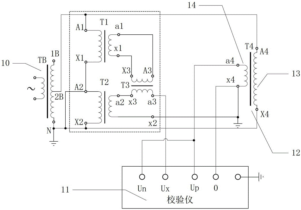 Circuit and method for measuring voltage coefficient of voltage transformer