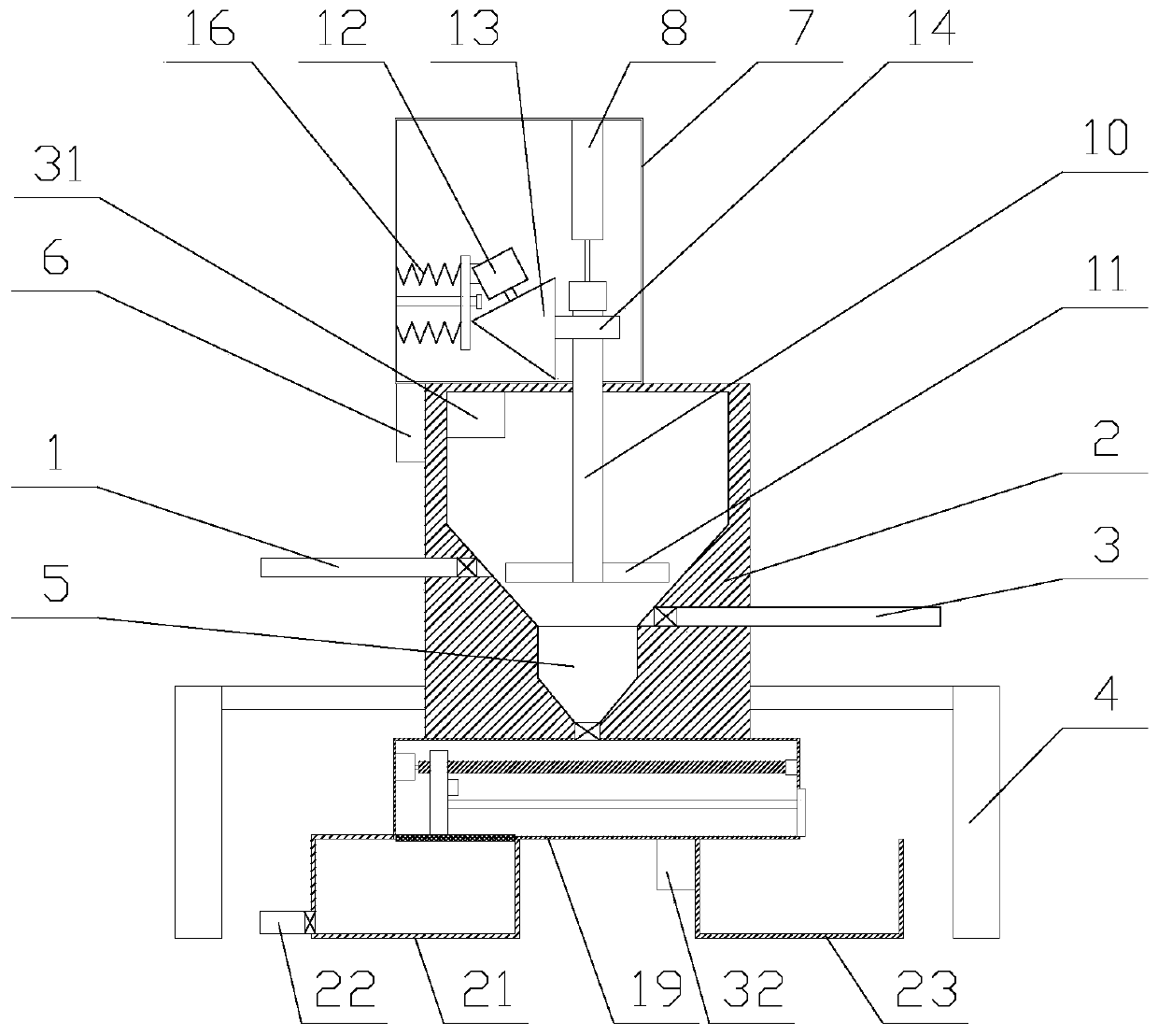 Rotational-flow grit chamber with speed regulating and grit discharging functions