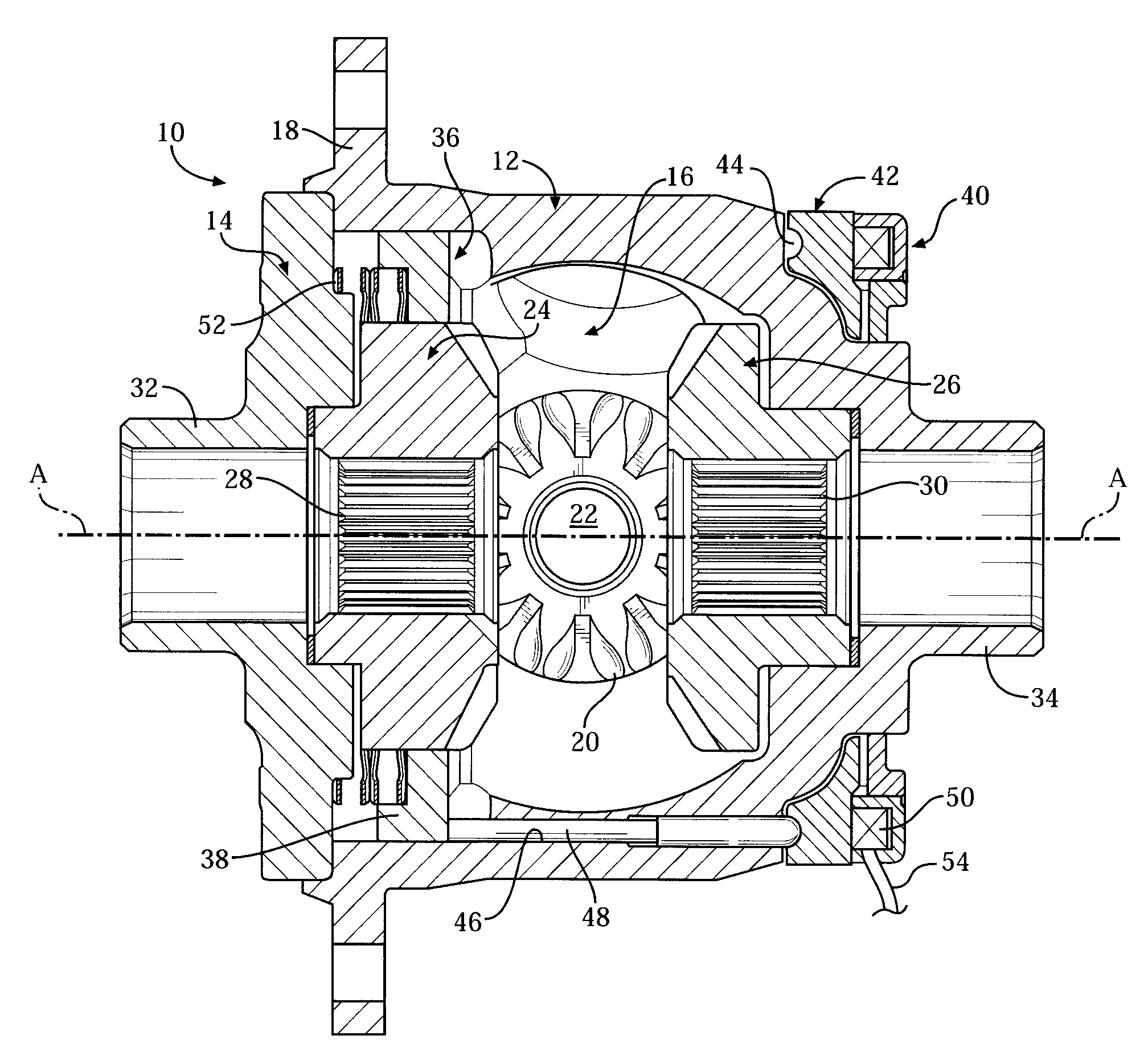 Electronically controlled locking differential having under-dash control system