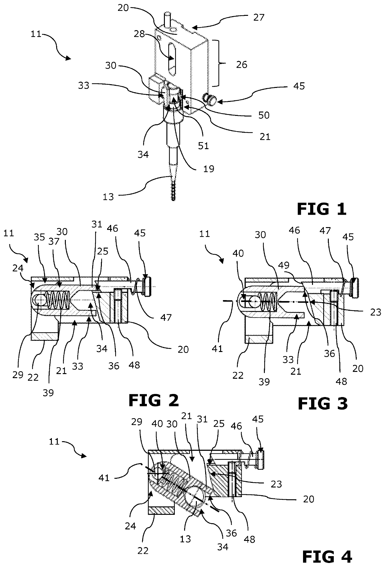 Tool-holding device, work machine with the tool-holding device, as well as a method for positioning a tool on a tool-holding device