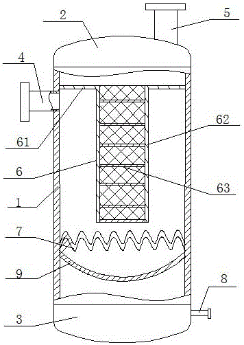 Multi-layer filtration gas-liquid separation device for low-pressure gas well