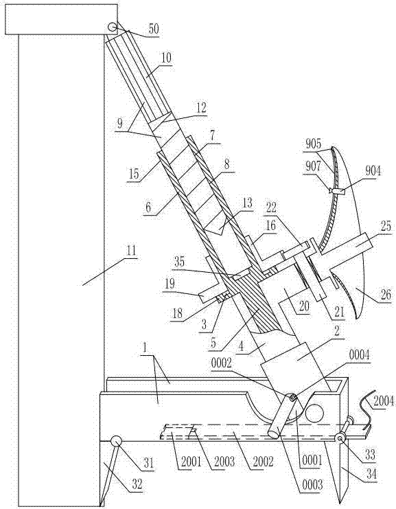 Telegraph pole righting device for emergency maintenance