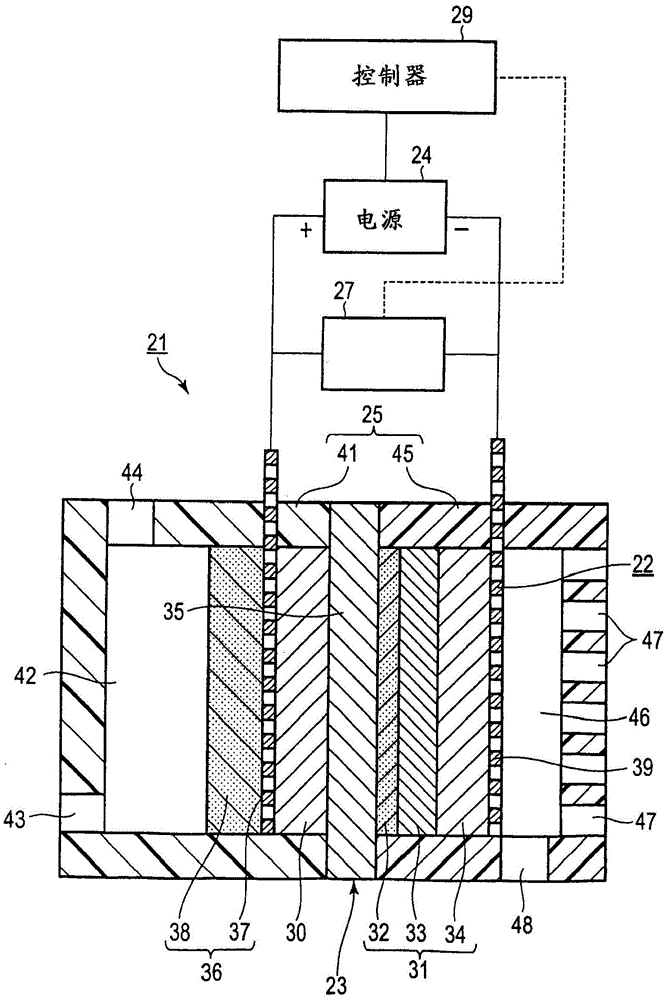 Oxygen reduction device and refrigerator