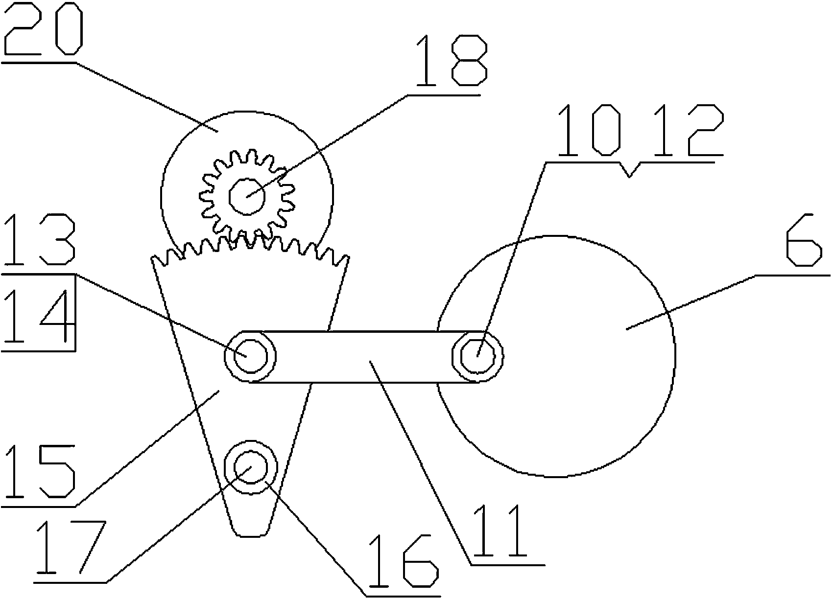 Horizontal rotating weft-guiding transmission mechanism for weaving machine