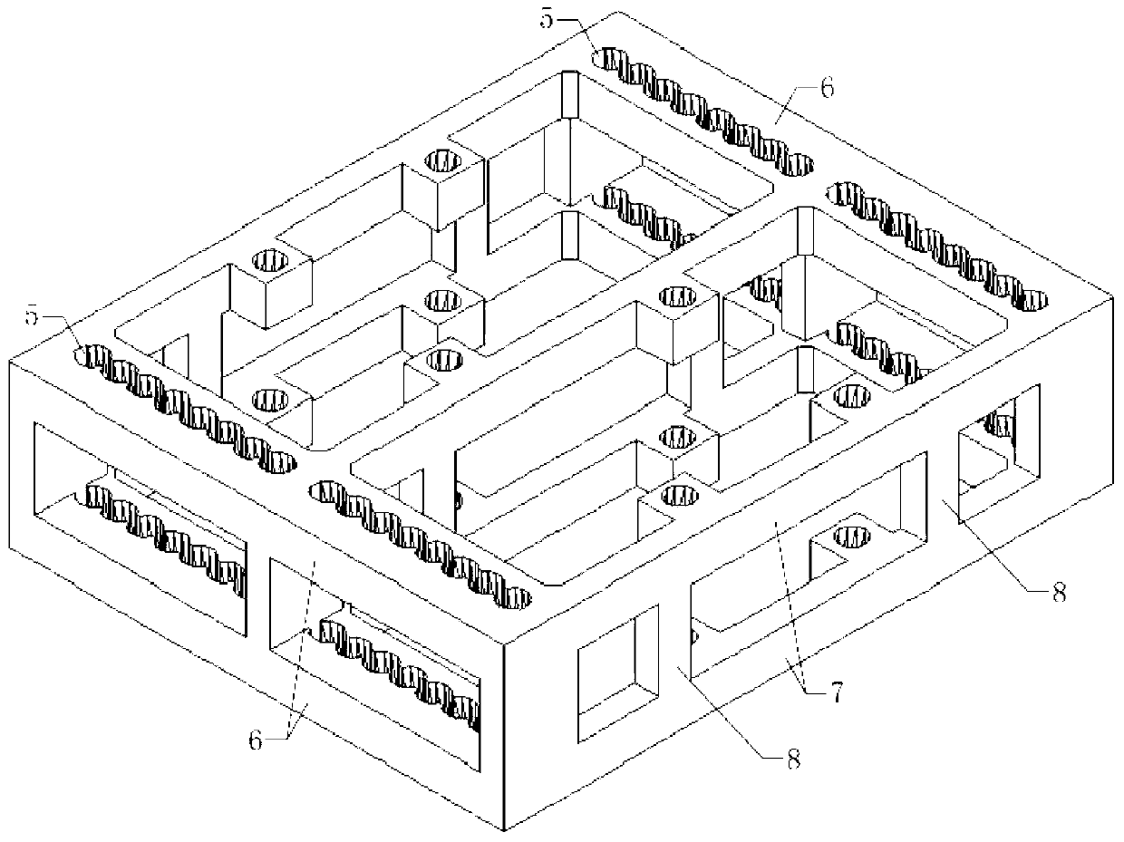 Wall pile frame structure