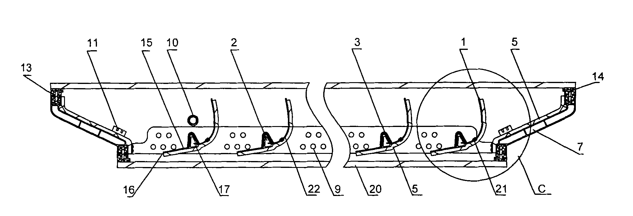 Flat-plate paraboloidal solar light-condensing and heat-collecting device