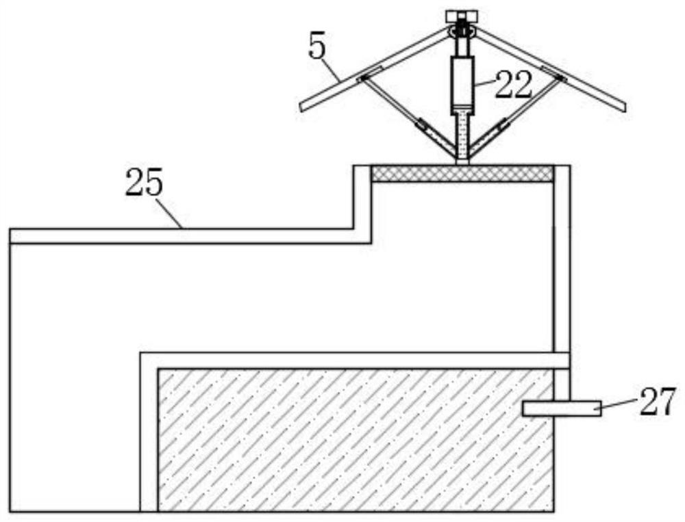 Building ventilation shaft structure with rainproof function