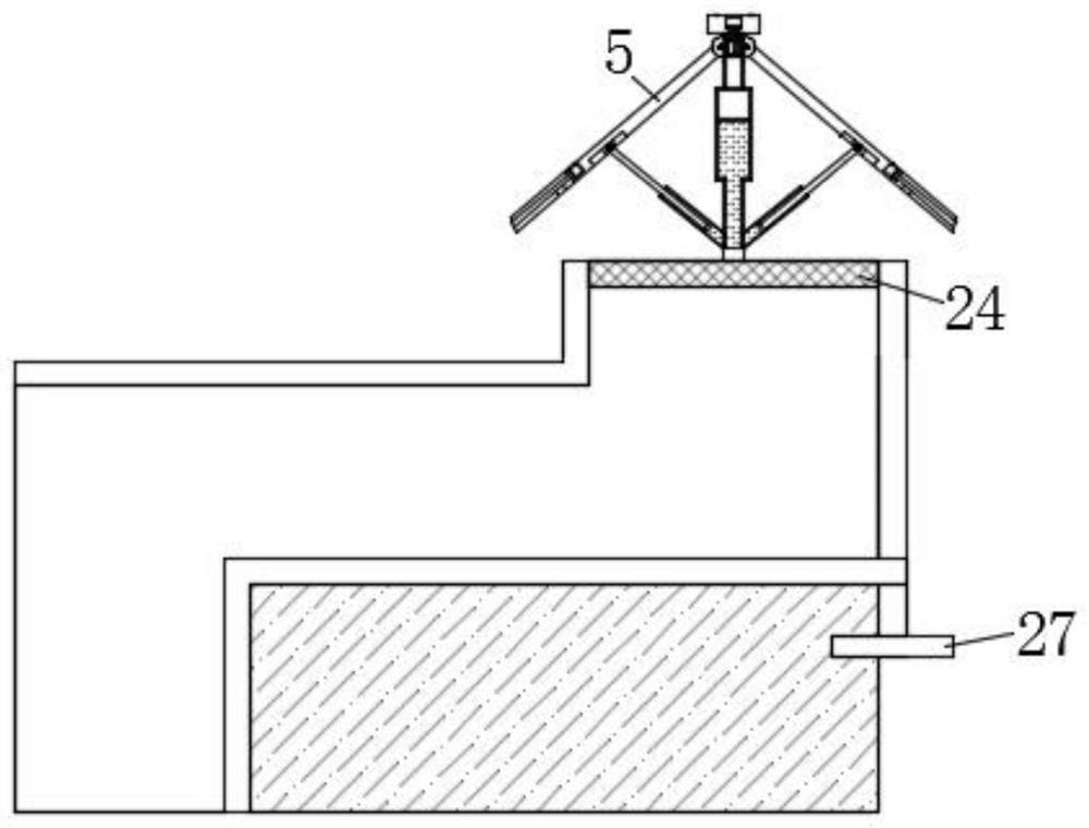 Building ventilation shaft structure with rainproof function