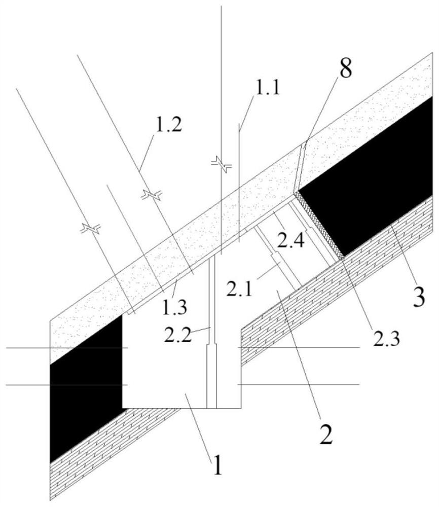 Gob-side entry retaining method for large-dip-angle coal seam