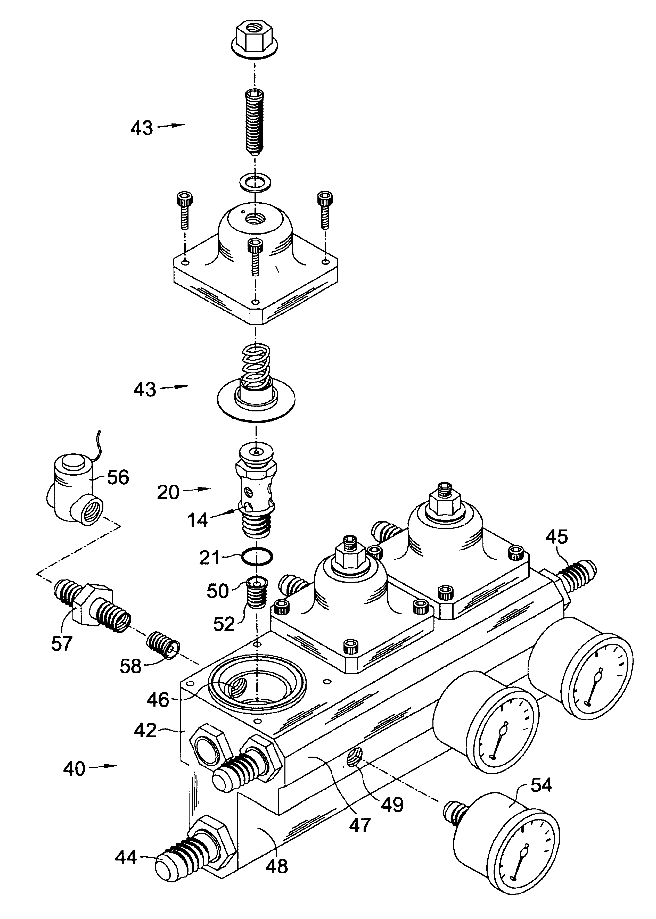 Multiple pressure regulator