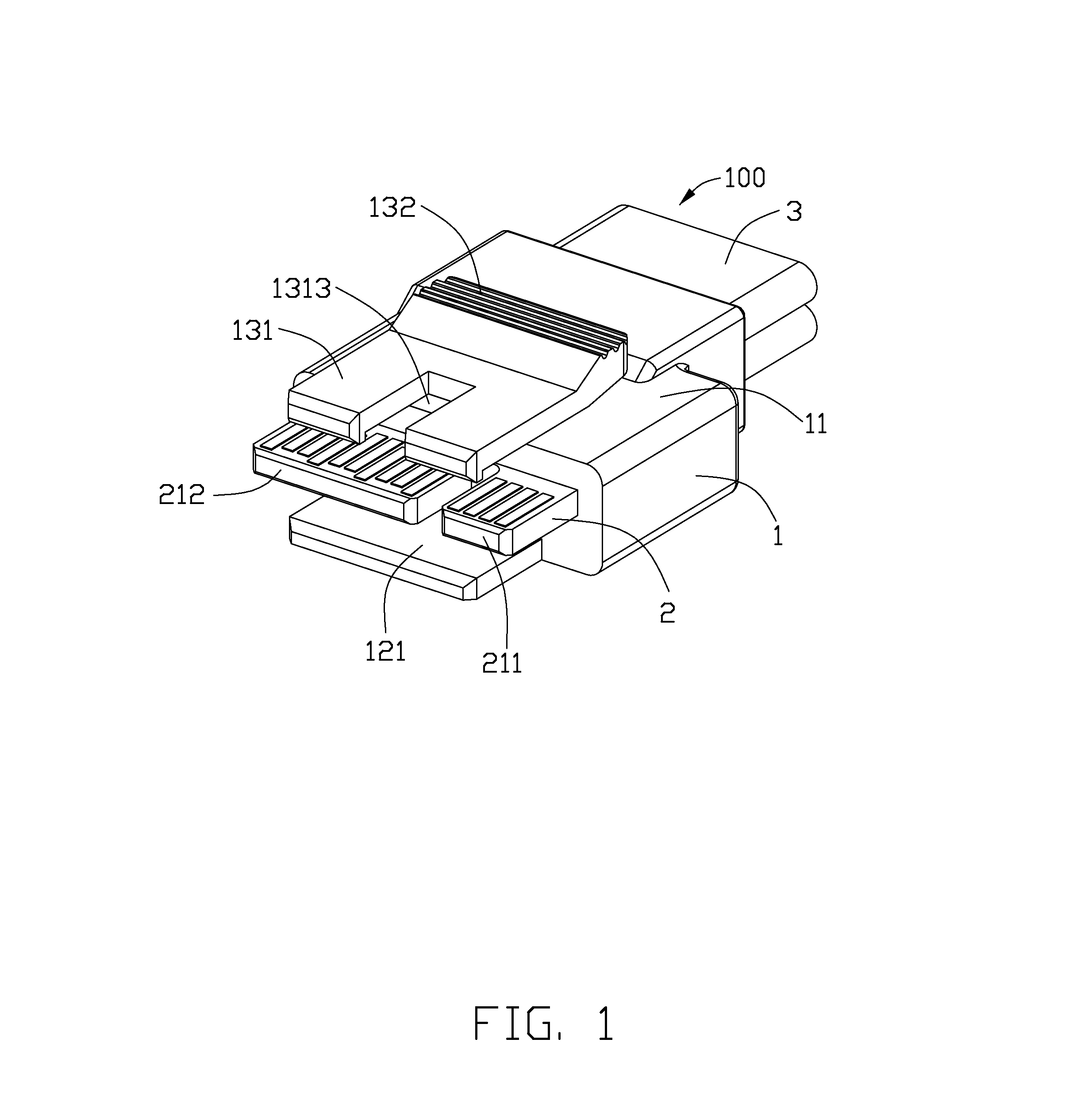Cable connector, receptacle connector and connector assembly thereof with improved contact arrangement