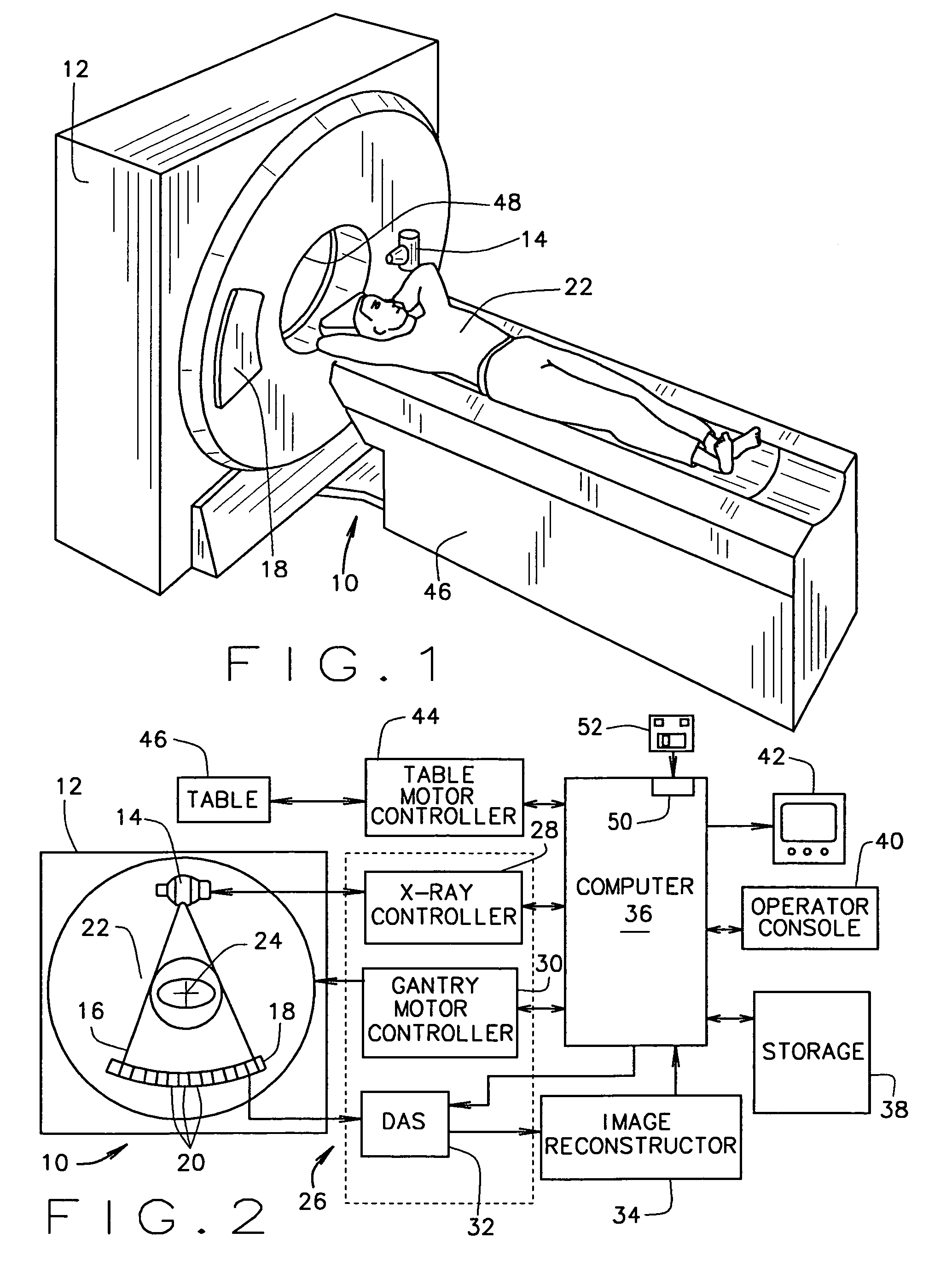 Multidetector CT imaging method and apparatus with reducing radiation scattering