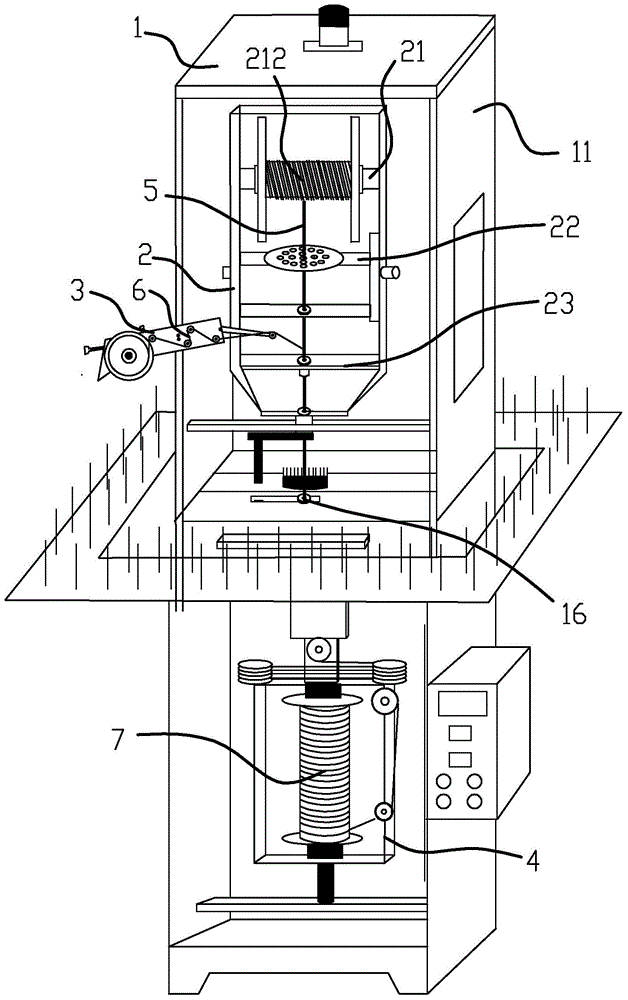 Machine tool with functions of winding, gathering and wrapping