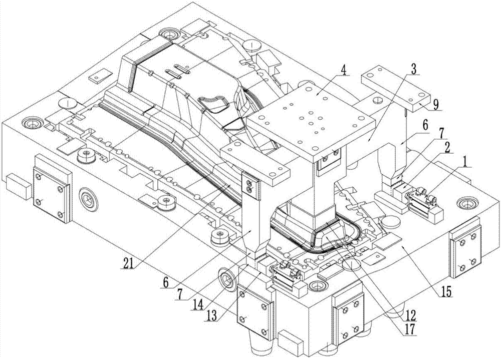 Lagging mechanism for drawing die and application method