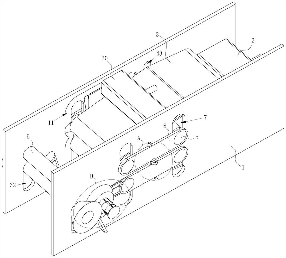 Extruded plastic plate cooling and shaping equipment of screw extruder