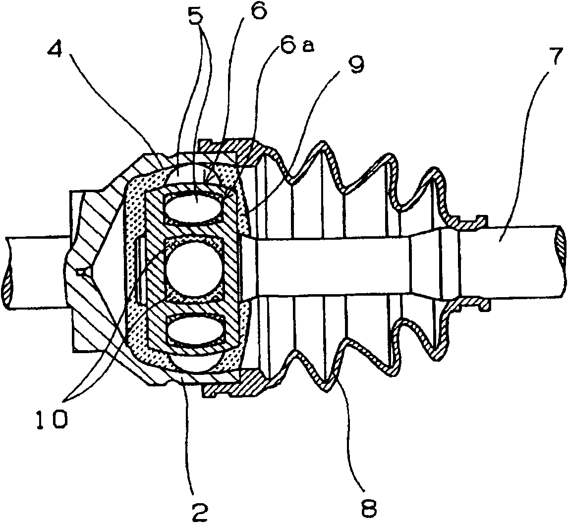 Lubricating system, bearing utilizing the system, universal joint utilizing the system, and process for production thereof