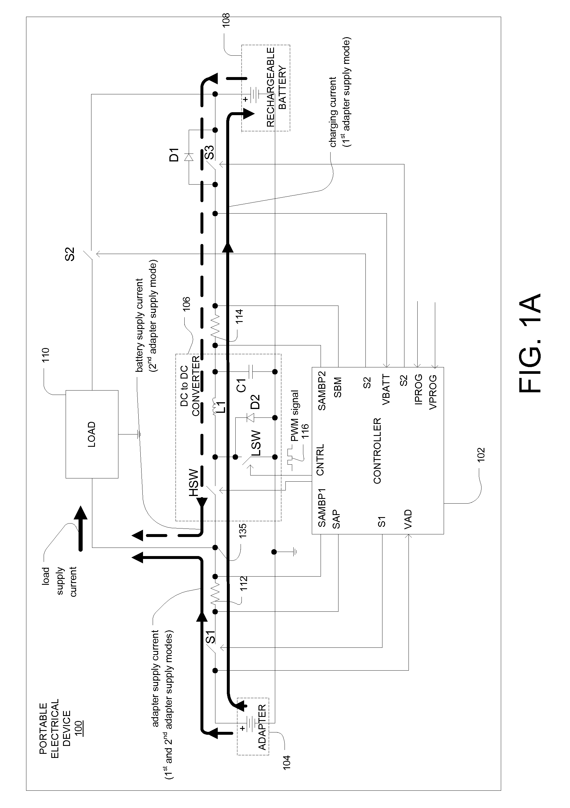 Parallel powering of portable electrical devices