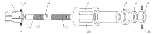 A pull-out type disassembly device for inner bushing of a bearing