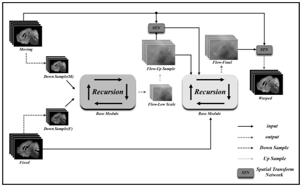 Progressive three-dimensional biomedical image registration method based on depth self-calibration