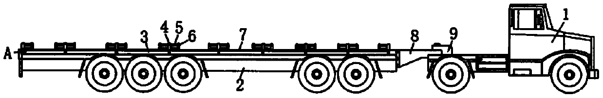 Oversized and super-wide semitrailer for precise instrument transportation