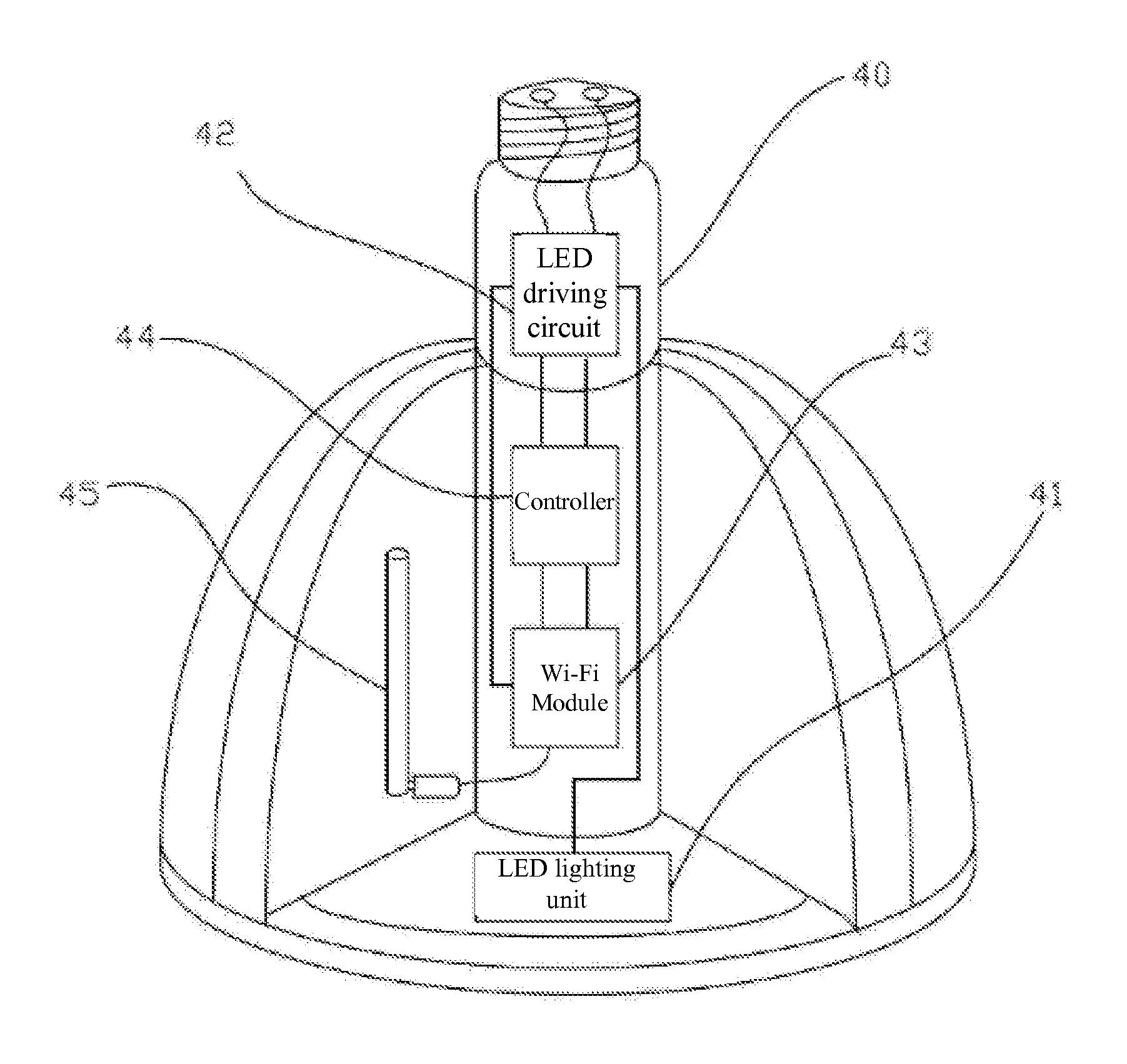 LED lighting device and an ledlighting network system