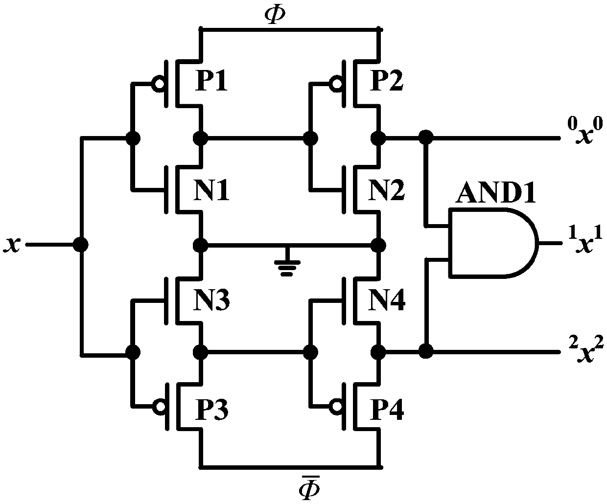 Multi-value adiabatic phase inverter based on transmission gate structure