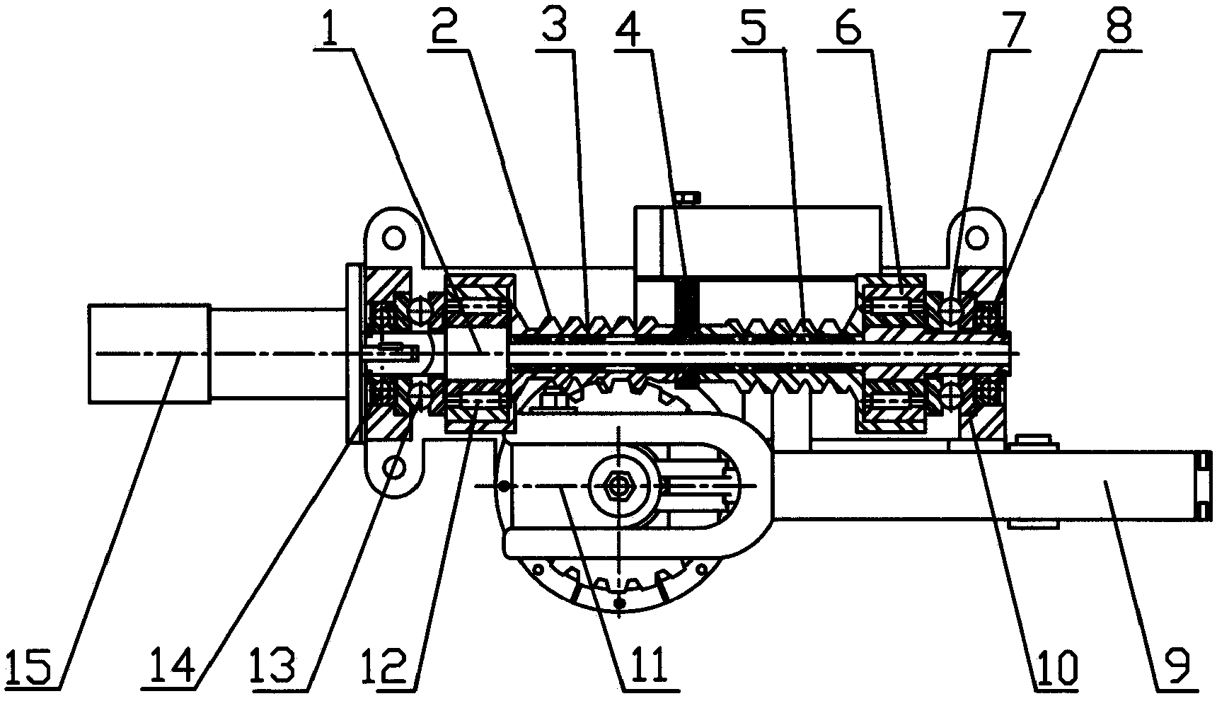 A mechanical arm mechanism of a lunar surface sampling device