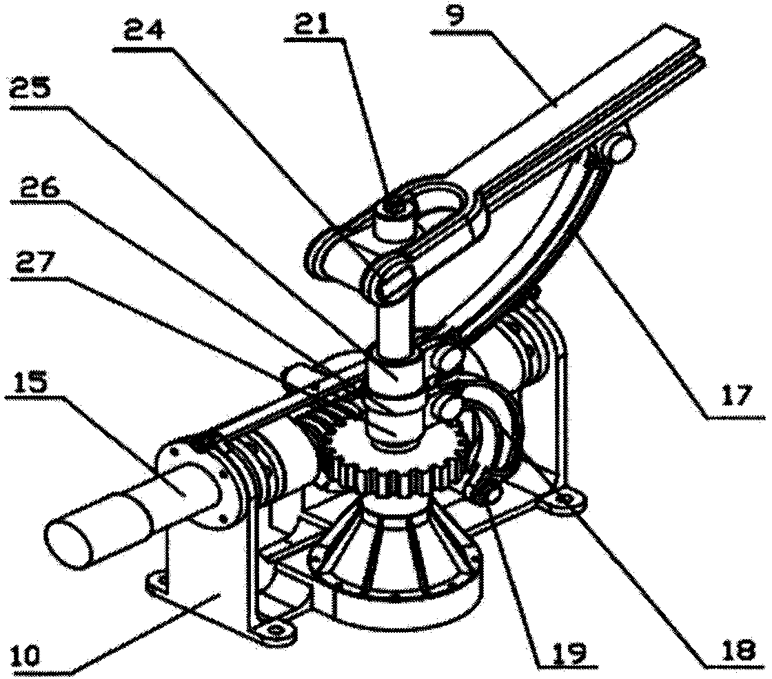 A mechanical arm mechanism of a lunar surface sampling device