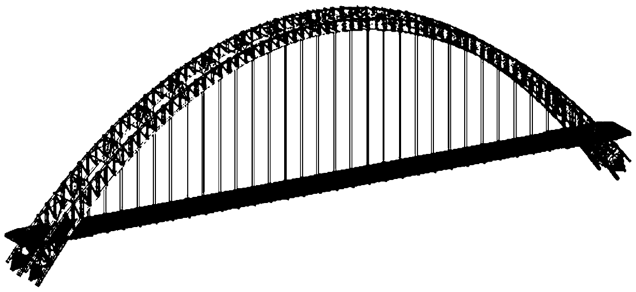 Arch bridge suspender tension optimization method for rectifying deviation in construction process